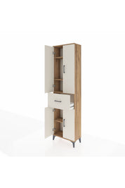 Arges Dolap 4 Raflı Tek Çekmeceli 4 Kapaklı 60x30x221 - S29M202V7A
