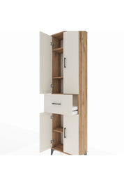 Arges Dolap 4 Raflı Tek Çekmeceli 4 Kapaklı 60x30x221 - S29M202V7A