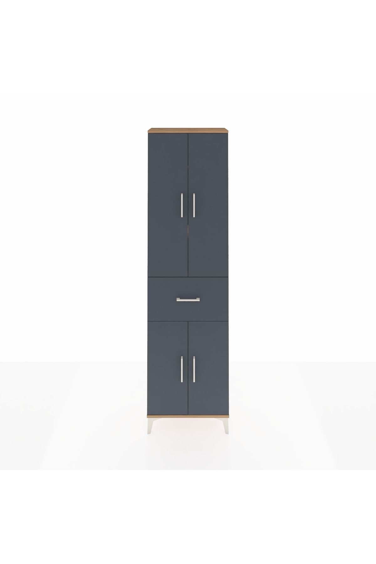 Arges Dolap 4 Raflı Tek Çekmeceli 4 Kapaklı 60x30x221 - S29M202V8A