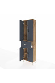 Arges Dolap 4 Raflı Tek Çekmeceli 4 Kapaklı 60x30x221 - S29M202V8A