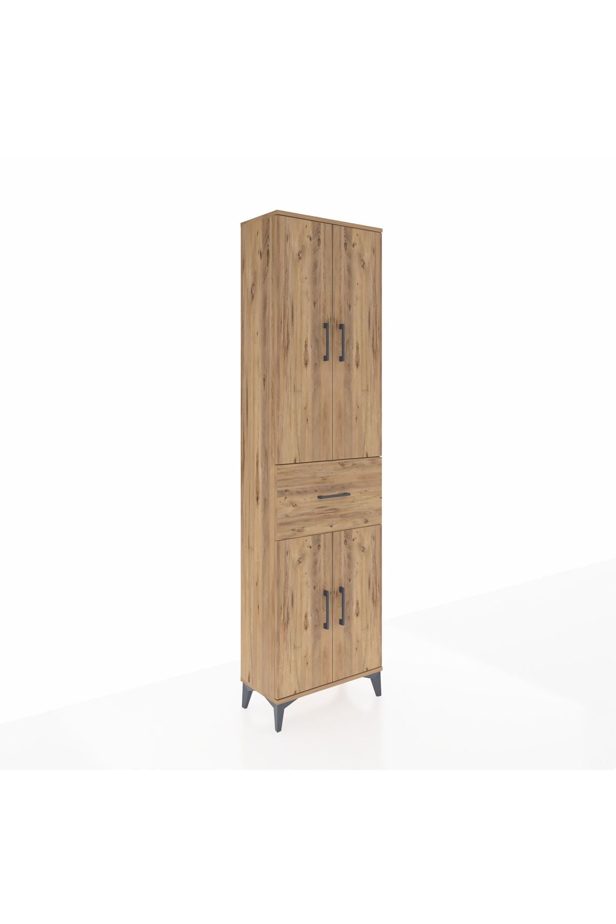 Arges Dolap 4 Raflı Tek Çekmeceli 4 Kapaklı 60x30x221 - S29M202V9A