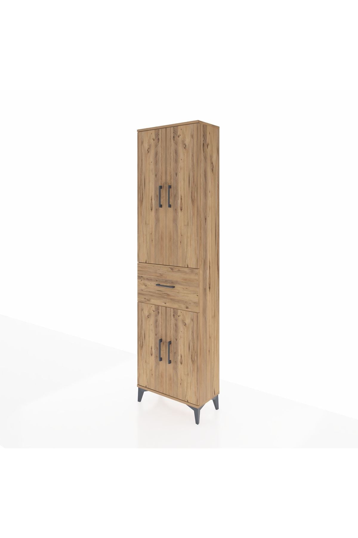 Arges Dolap 4 Raflı Tek Çekmeceli 4 Kapaklı 60x30x221 - S29M202V9A