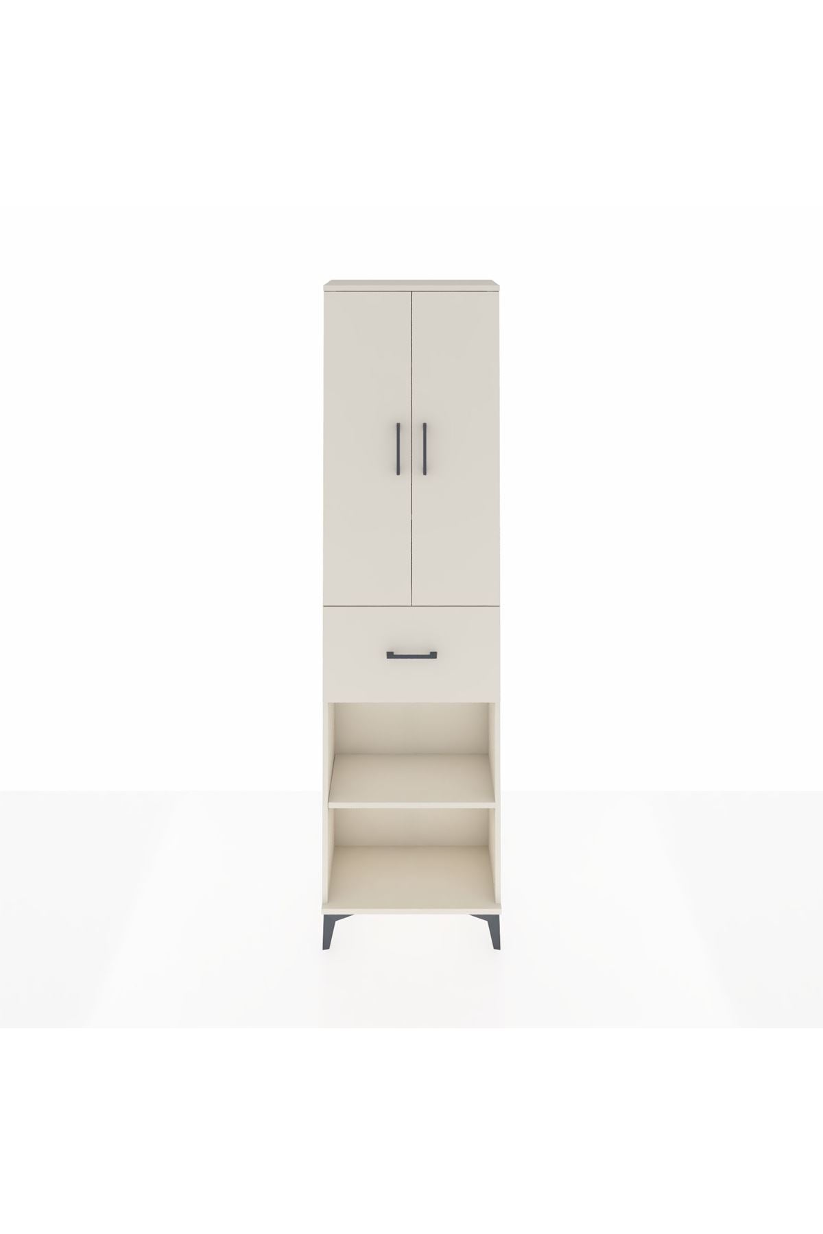 Arges Dolap 4 Raflı Tek Çekmeceli 2 Kapaklı 60x30x221 - S29M203V1A