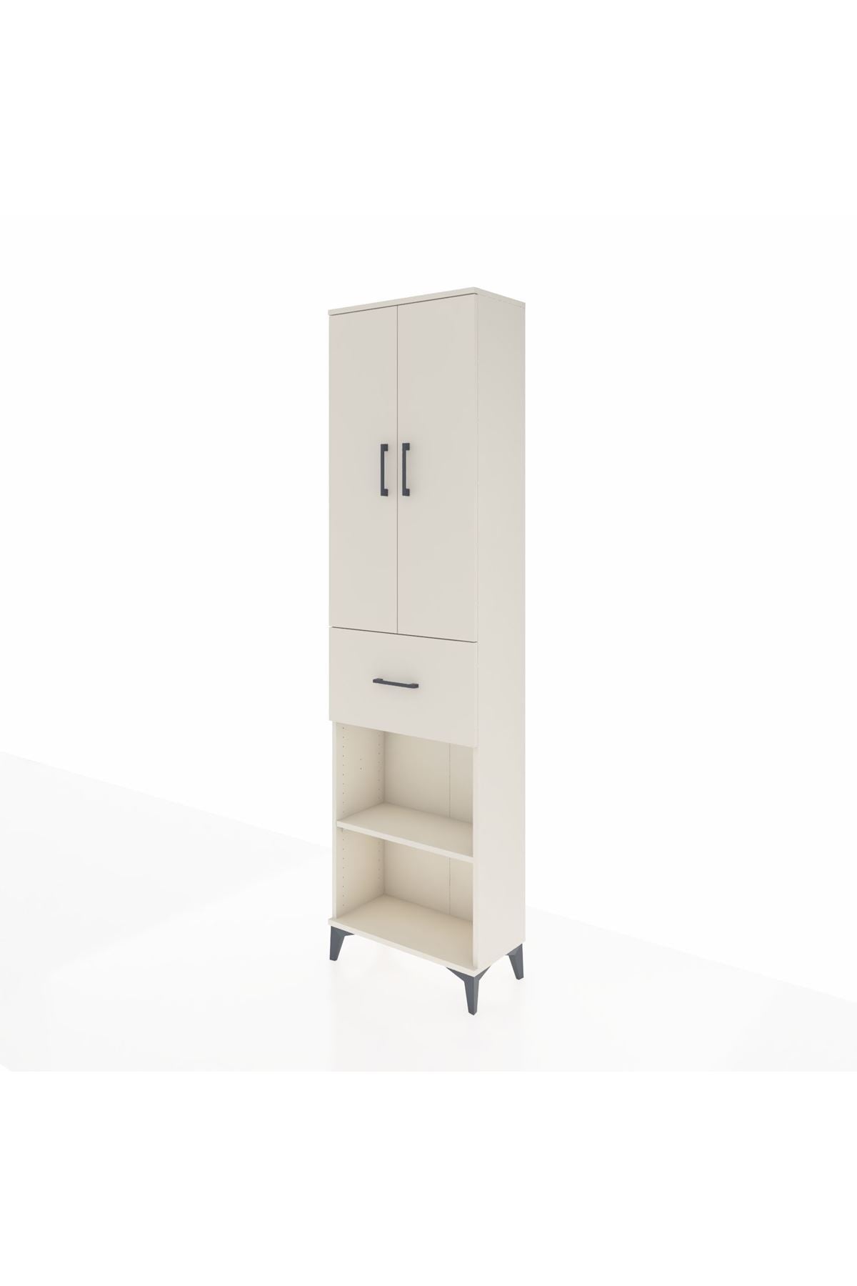 Arges Dolap 4 Raflı Tek Çekmeceli 2 Kapaklı 60x30x221 - S29M203V1A