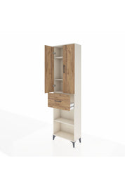 Arges Dolap 4 Raflı Tek Çekmeceli 2 Kapaklı 60x30x221 - S29M203V3A