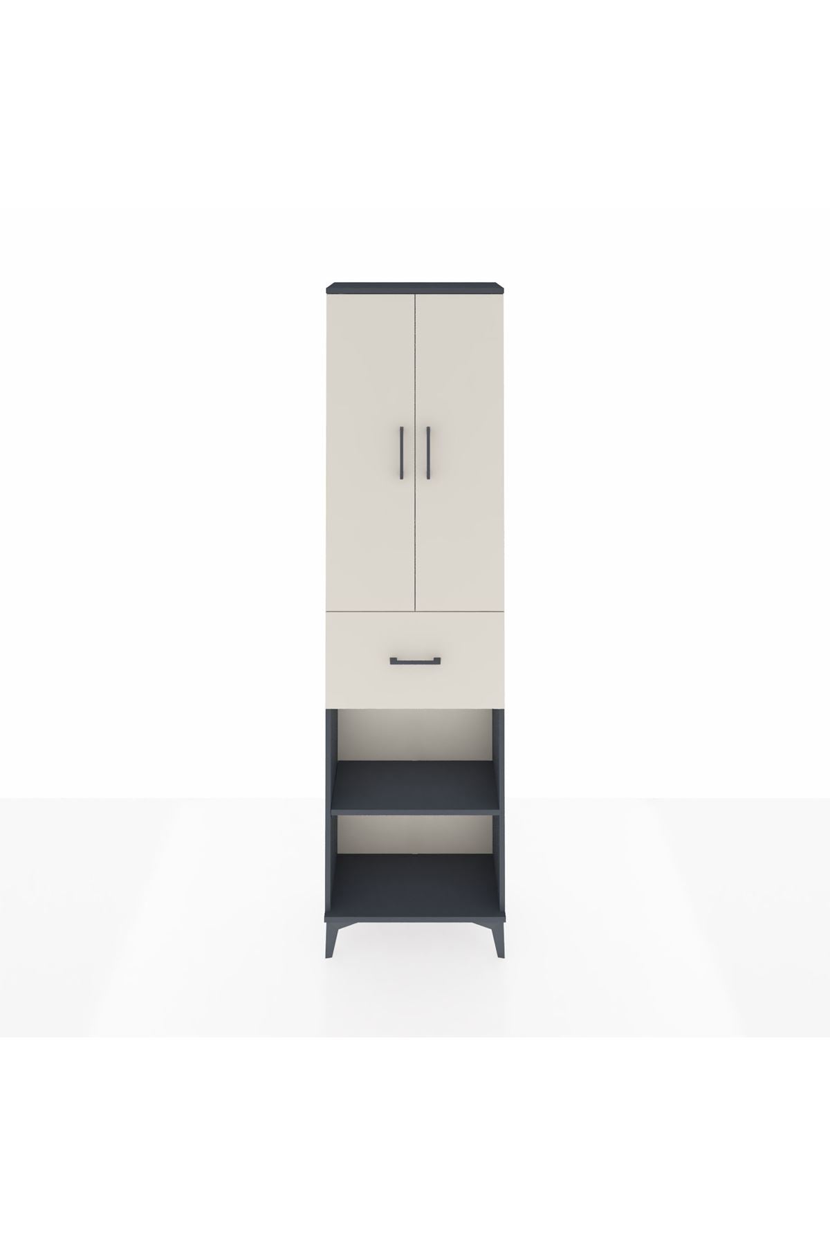 Arges Dolap 4 Raflı Tek Çekmeceli 2 Kapaklı 60x30x221 - S29M203V4A