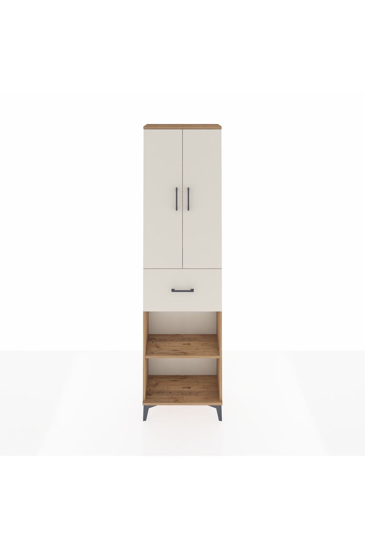 Arges Dolap 4 Raflı Tek Çekmeceli 2 Kapaklı 60x30x221 - S29M203V7A