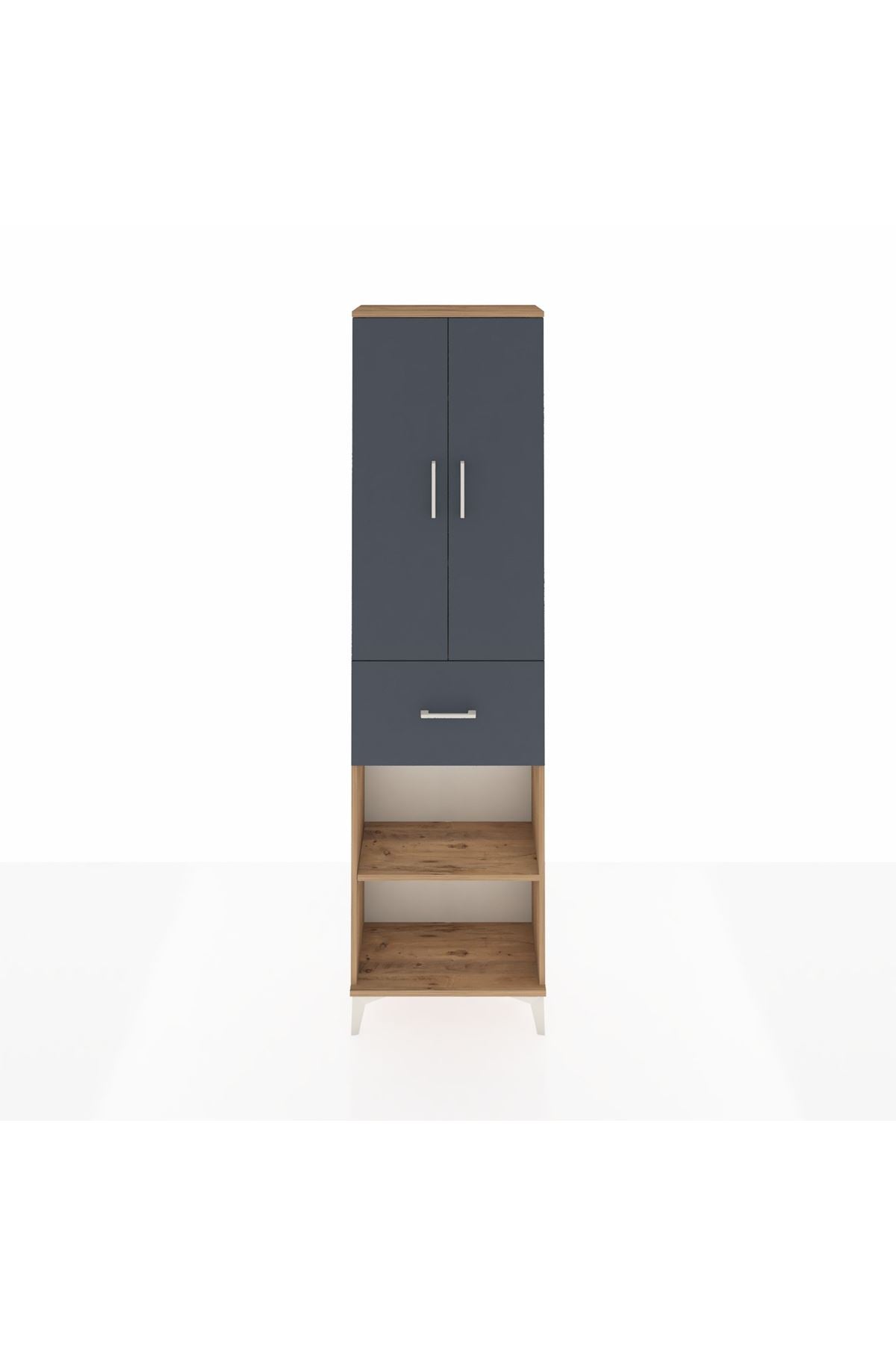 Arges Dolap 4 Raflı Tek Çekmeceli 2 Kapaklı 60x30x221 - S29M203V8A