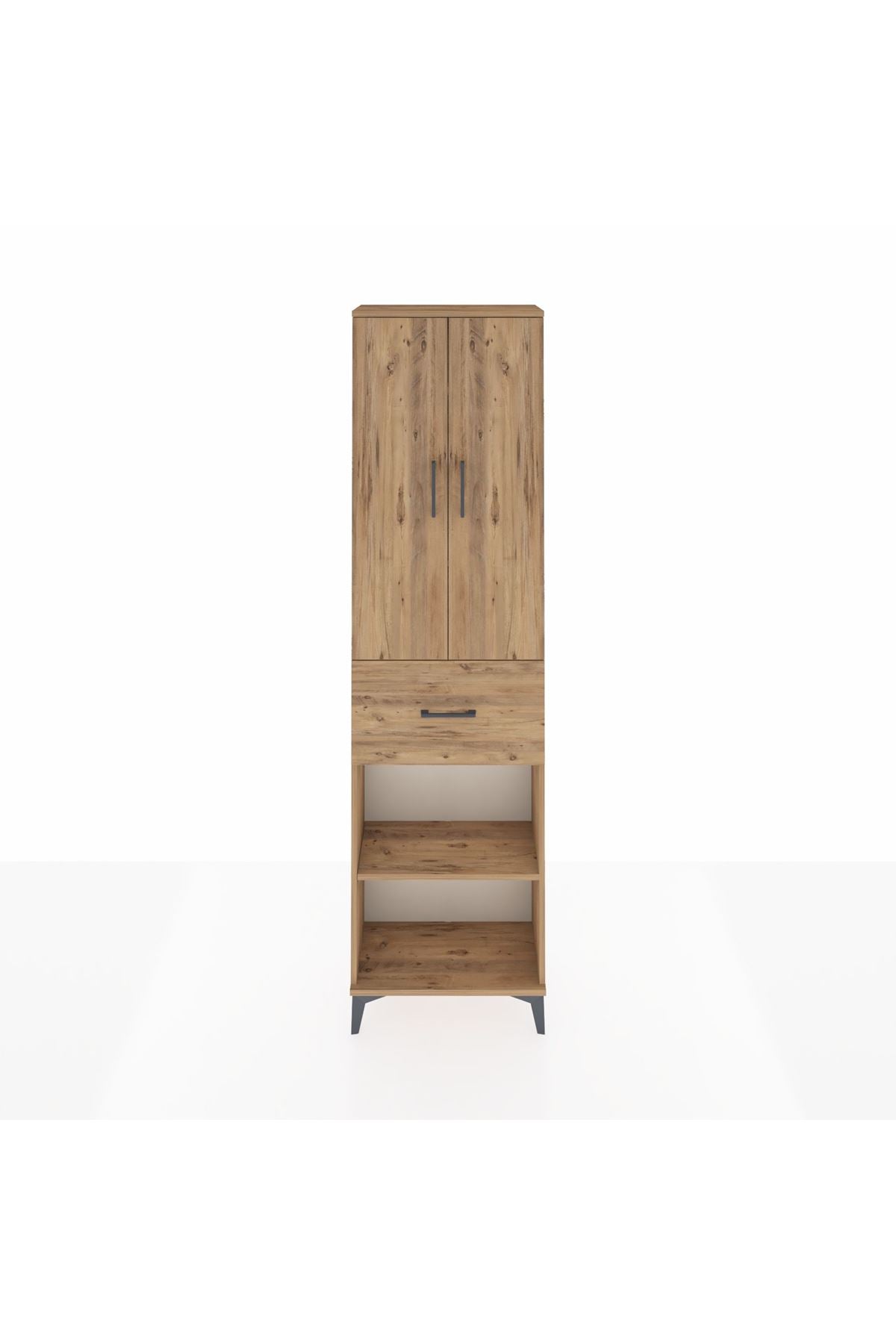 Arges Dolap 4 Raflı Tek Çekmeceli 2 Kapaklı 60x30x221 - S29M203V9A