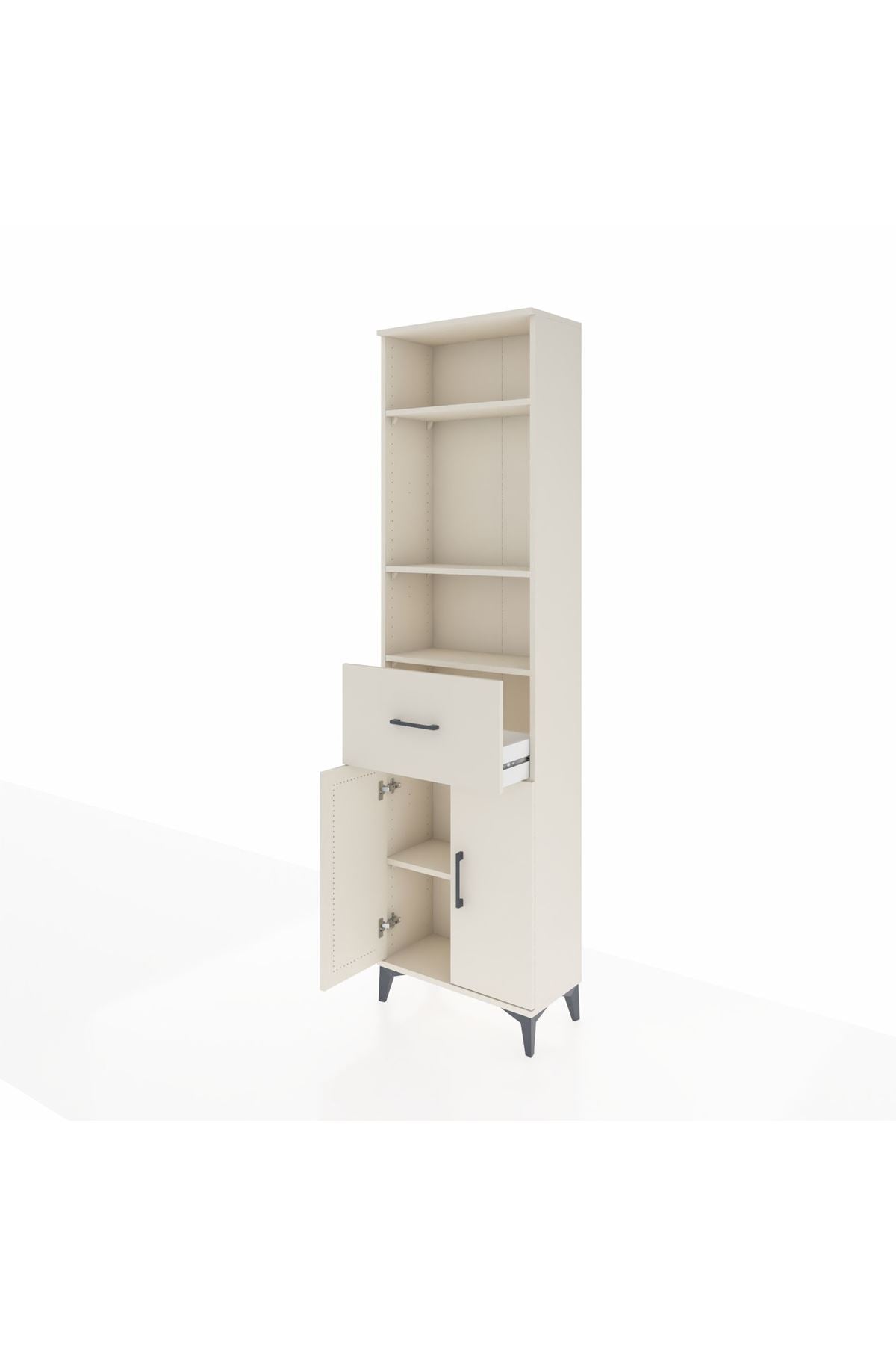 Arges Dolap 4 Raflı Tek Çekmeceli 2 Kapaklı 60x30x221 - S29M204V1A