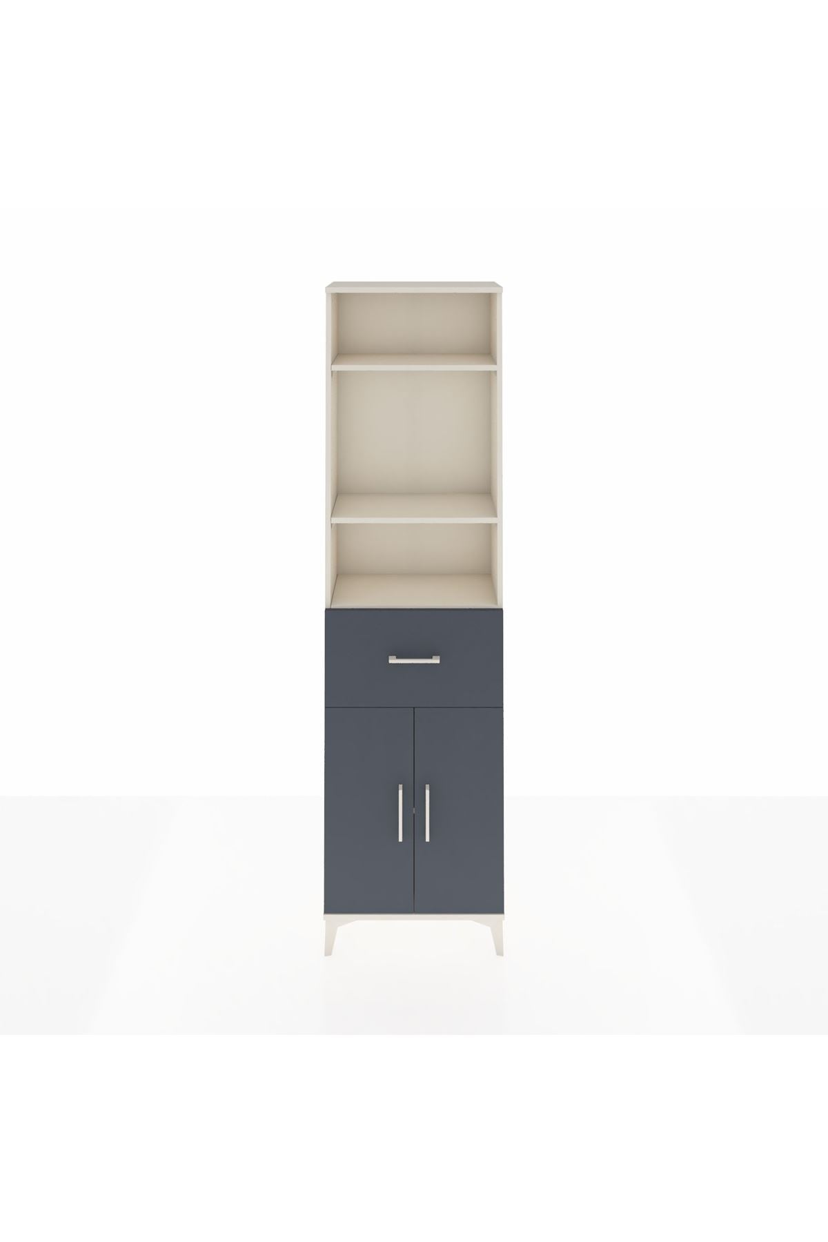 Arges Dolap 4 Raflı Tek Çekmeceli 2 Kapaklı 60x30x221 - S29M204V2A