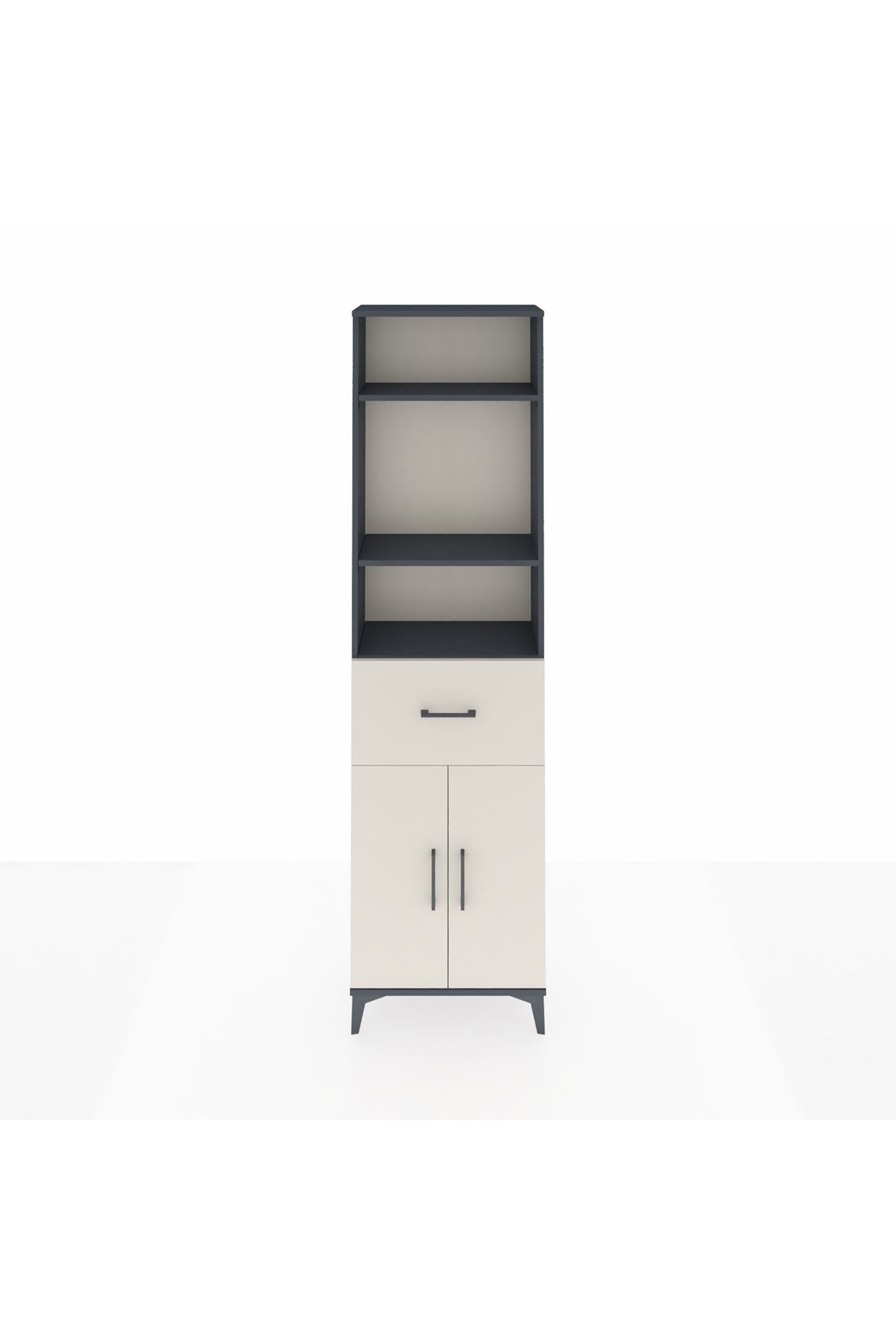 Arges Dolap 4 Raflı Tek Çekmeceli 2 Kapaklı 60x30x221 - S29M204V4A