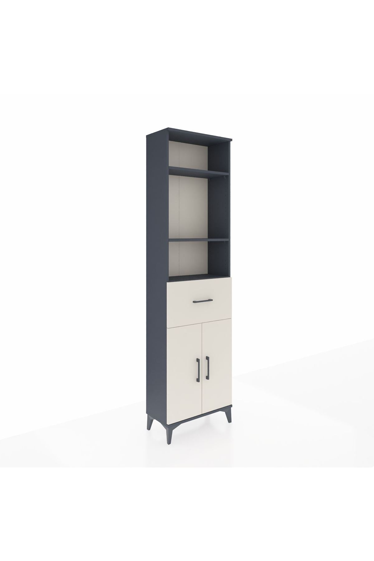 Arges Dolap 4 Raflı Tek Çekmeceli 2 Kapaklı 60x30x221 - S29M204V4A