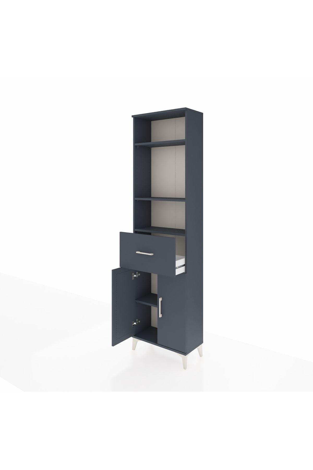 Arges Dolap 4 Raflı Tek Çekmeceli 2 Kapaklı 60x30x221 - S29M204V5A