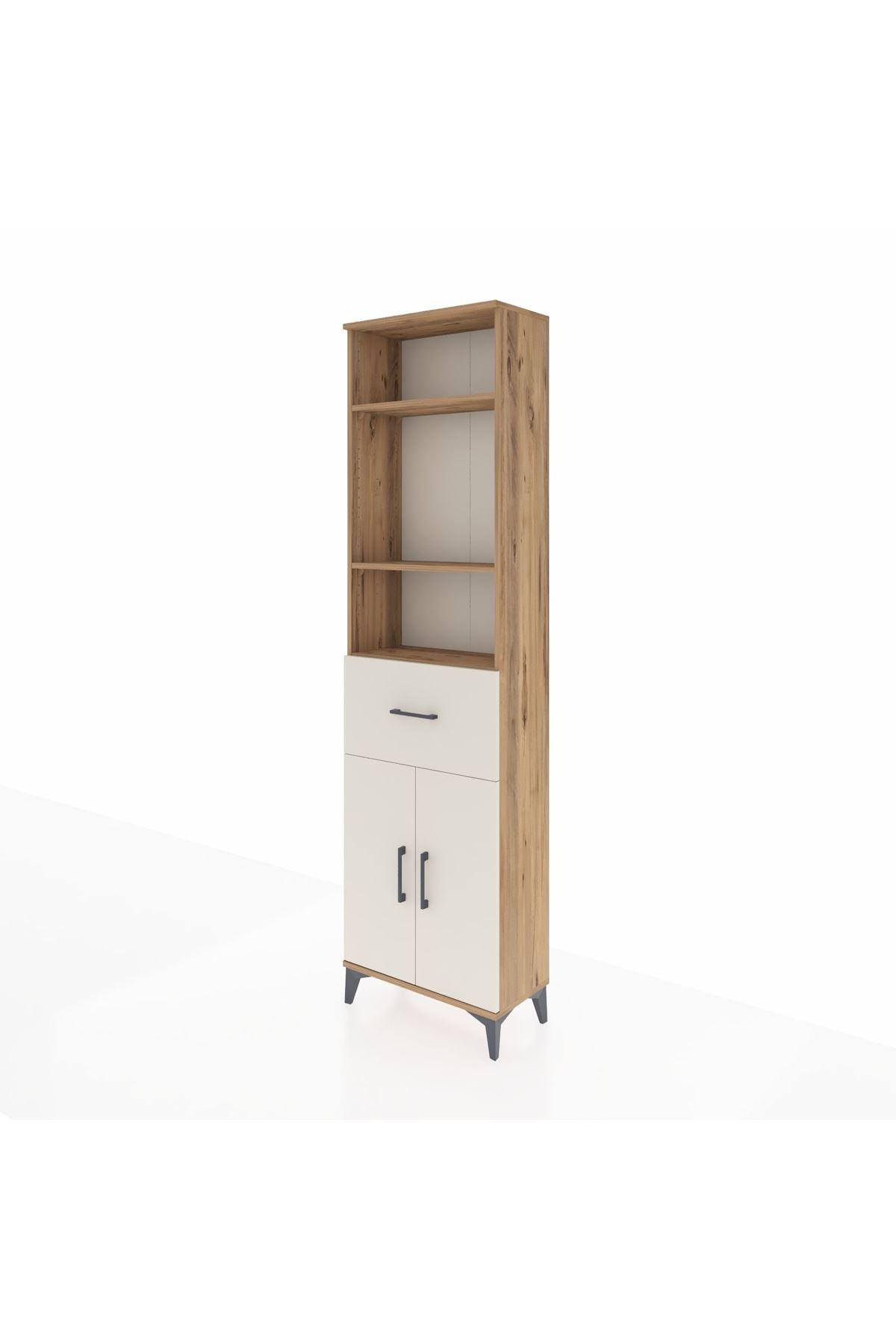 Arges Dolap 4 Raflı Tek Çekmeceli 2 Kapaklı 60x30x221 - S29M204V7A