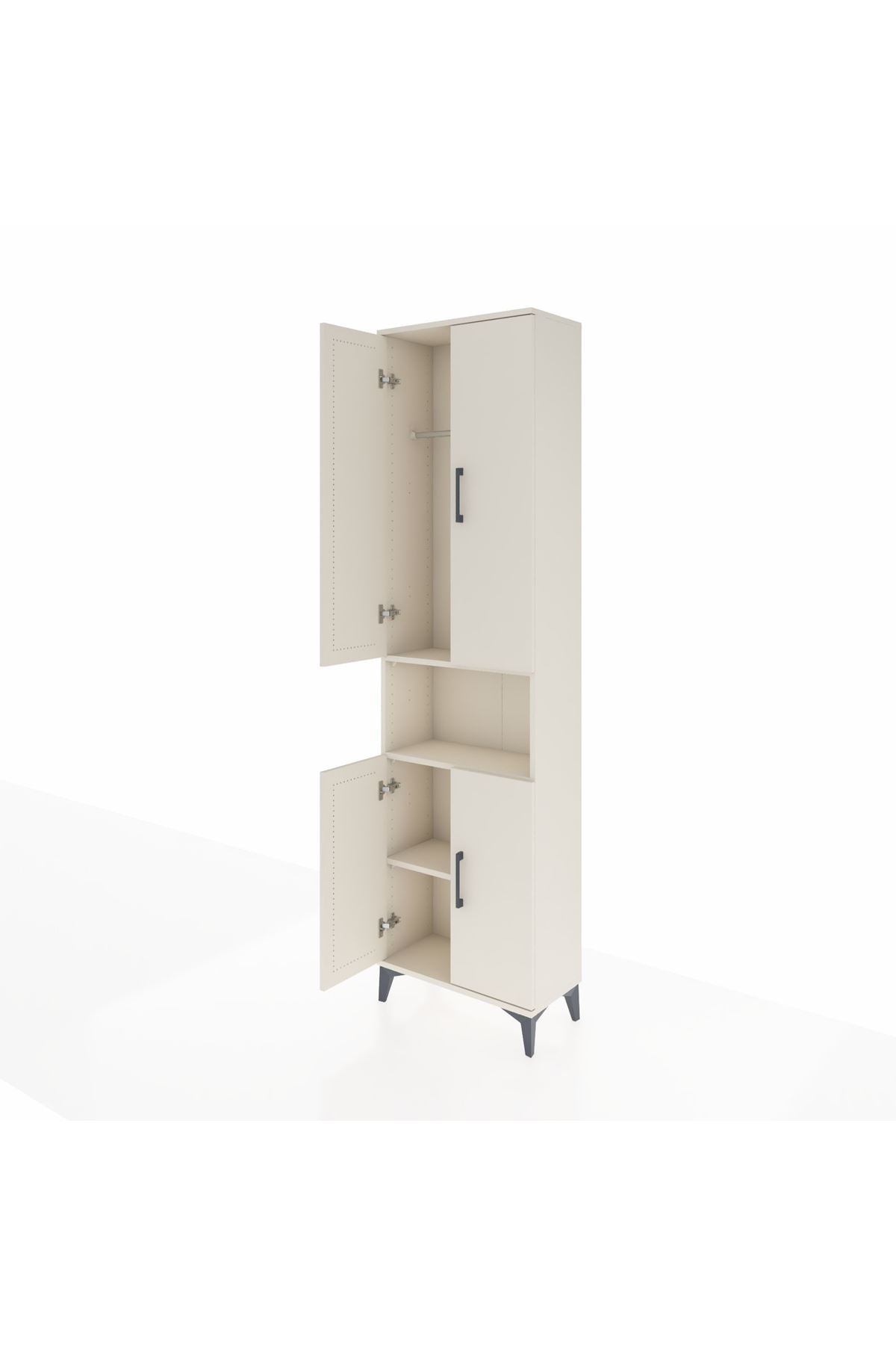 Arges Dolap 3 Raflı 4 Kapaklı Tek Askılı 60x30x221 - S29M206V1A