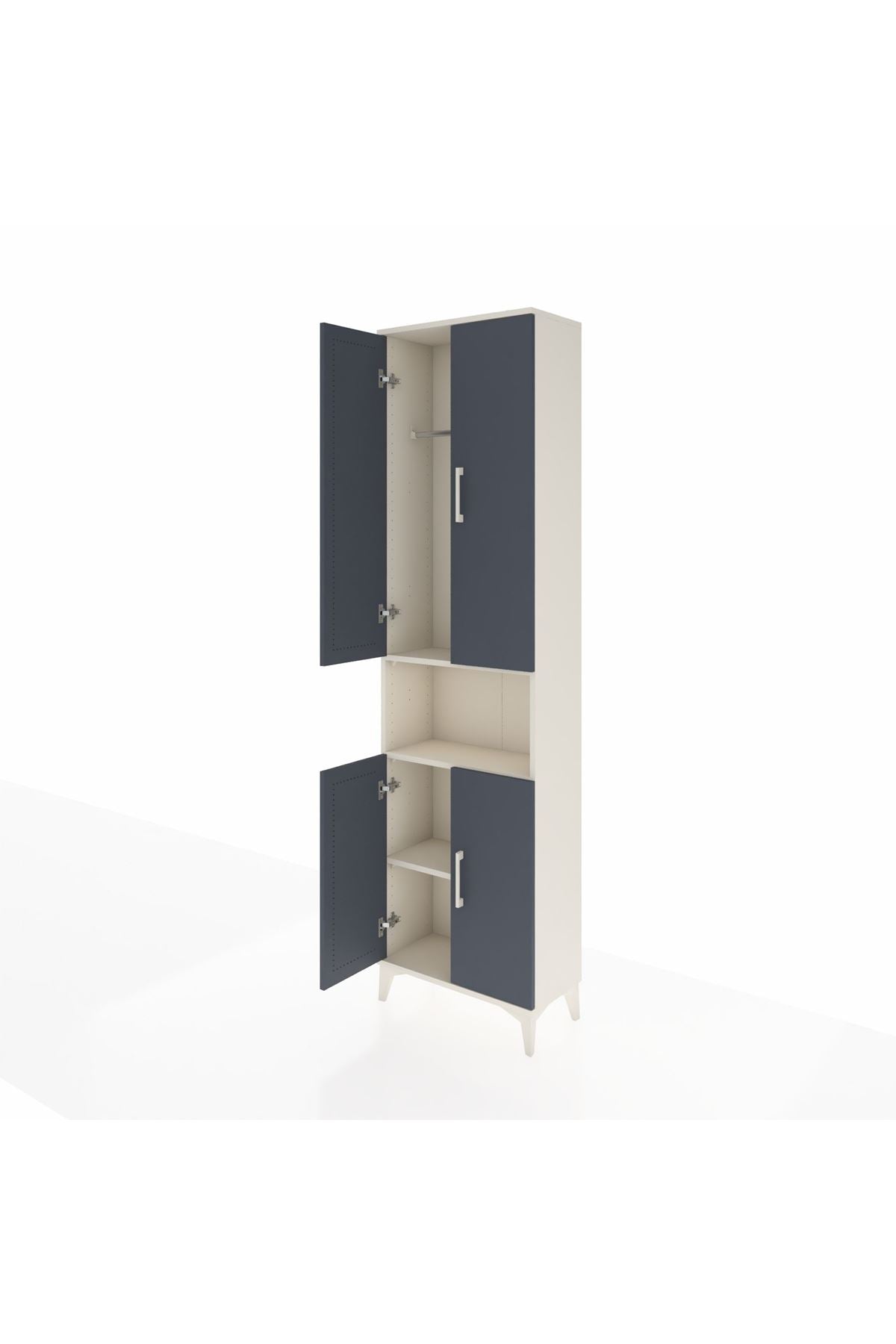 Arges Dolap 3 Raflı 4 Kapaklı Tek Askılı 60x30x221 - S29M206V2A
