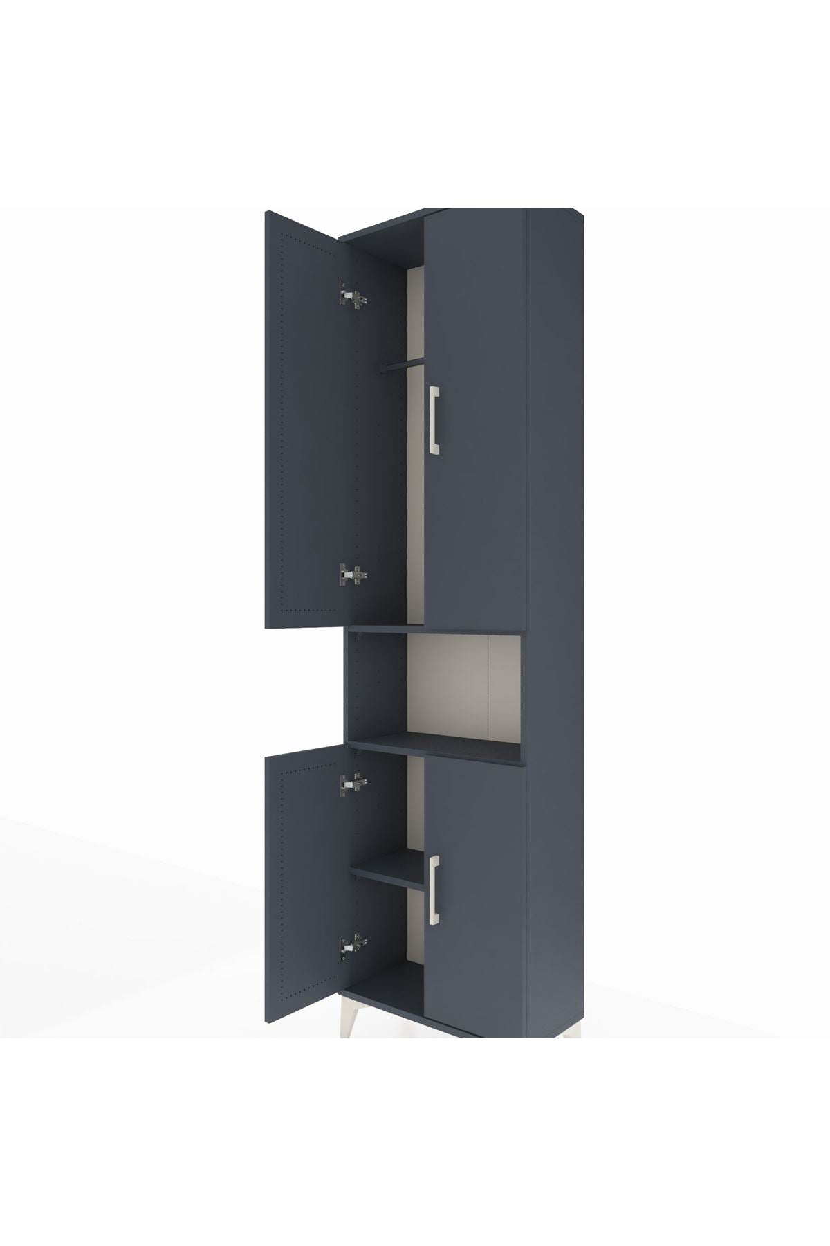 Arges Dolap 3 Raflı 4 Kapaklı Tek Askılı 60x30x221 - S29M206V5A