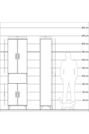 Arges Dolap 3 Raflı 4 Kapaklı Tek Askılı 60x30x221 - S29M206V5A