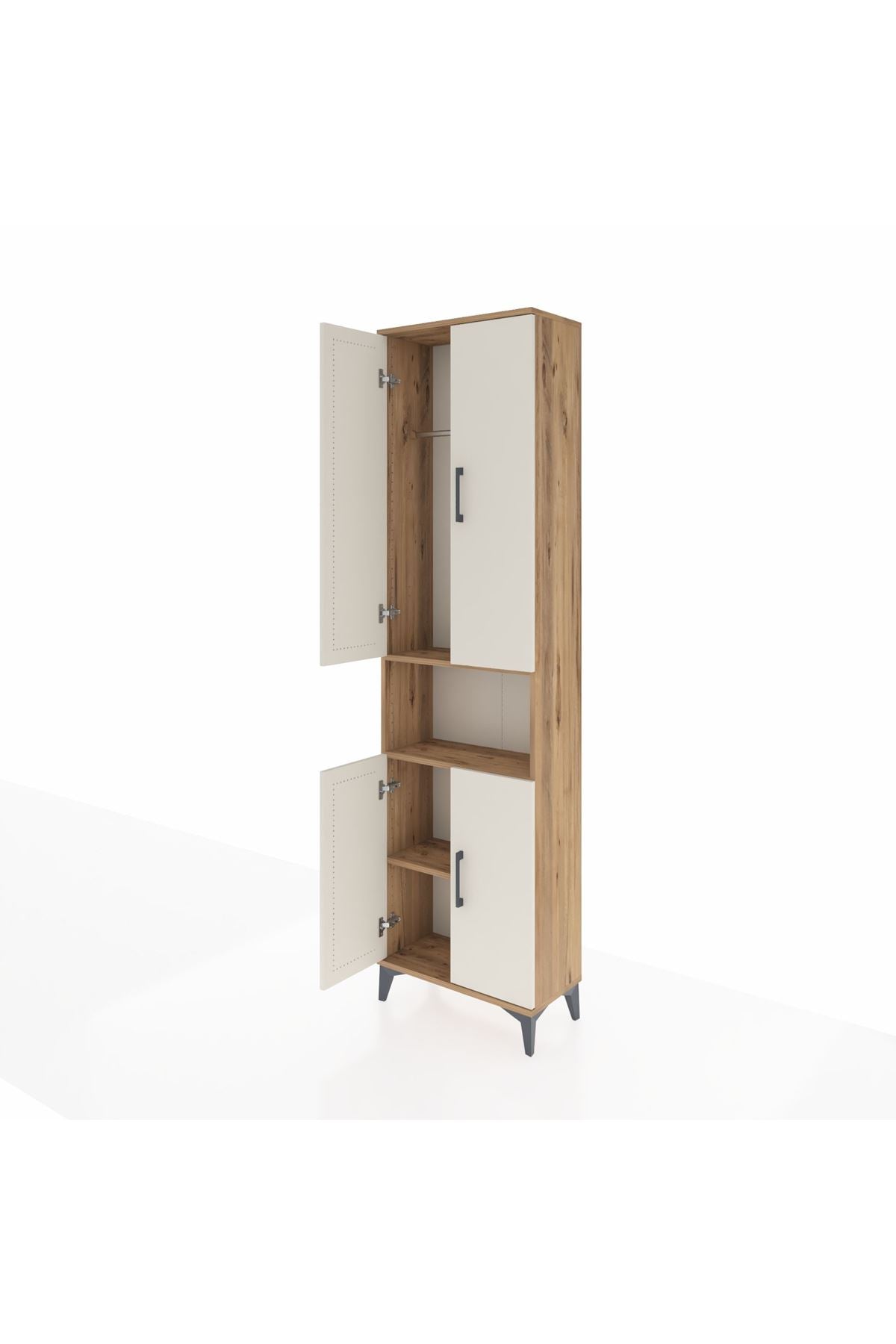 Arges Dolap 3 Raflı 4 Kapaklı Tek Askılı 60x30x221 - S29M206V7A