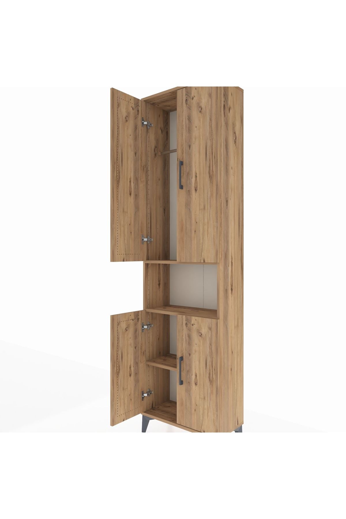 Arges Dolap 3 Raflı 4 Kapaklı Tek Askılı 60x30x221 - S29M206V9A