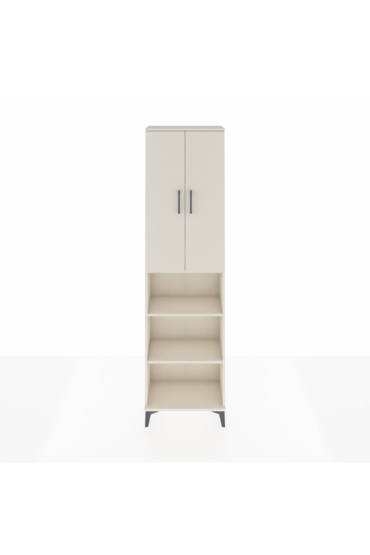 Arges Dolap 3 Raflı 2 Kapaklı Tek Askılı 60x30x221 - S29M207V1A