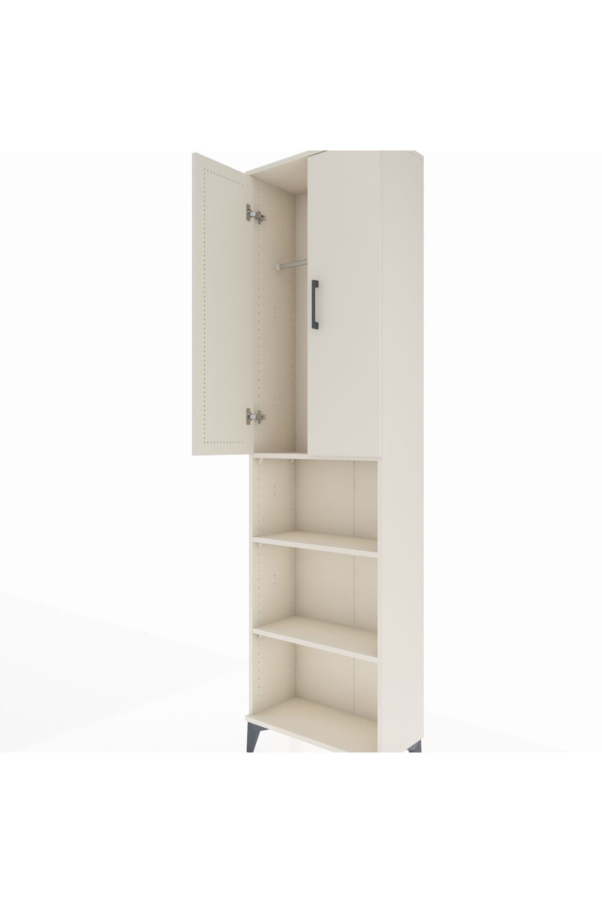 Arges Dolap 3 Raflı 2 Kapaklı Tek Askılı 60x30x221 - S29M207V1A