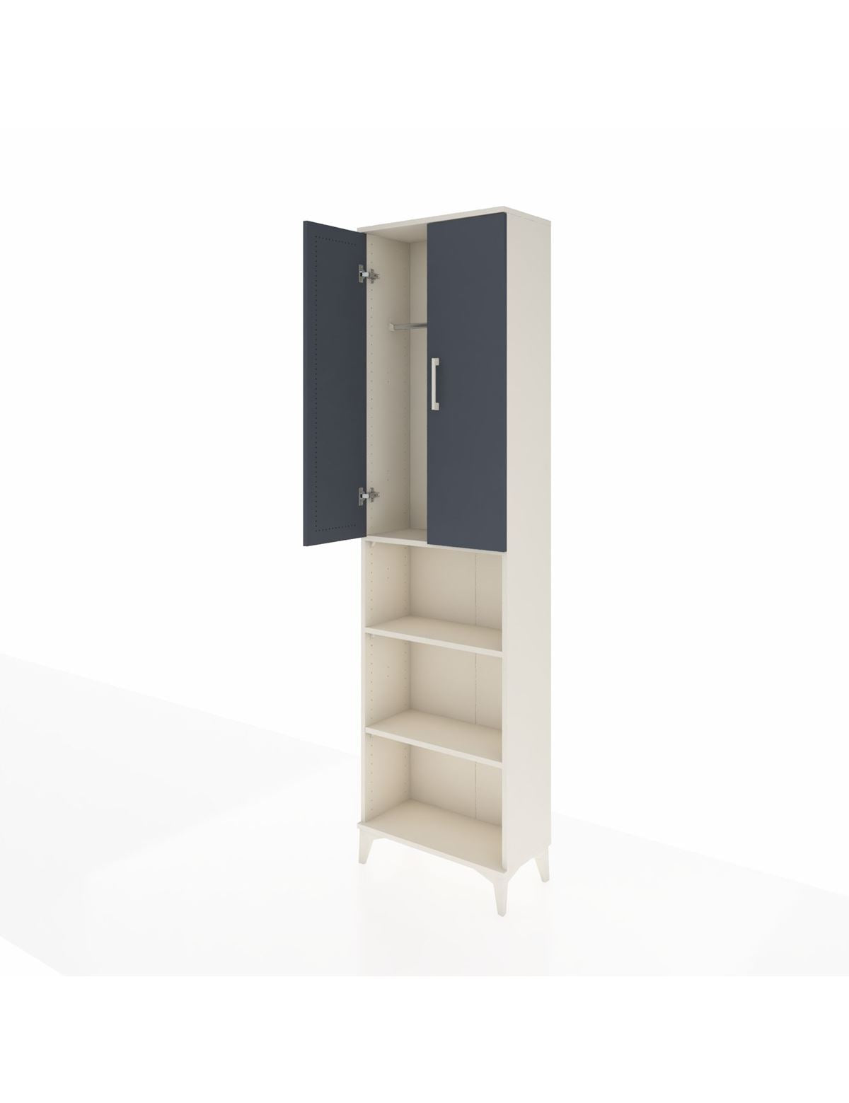 Arges Dolap 3 Raflı 2 Kapaklı Tek Askılı 60x30x221 - S29M207V2A