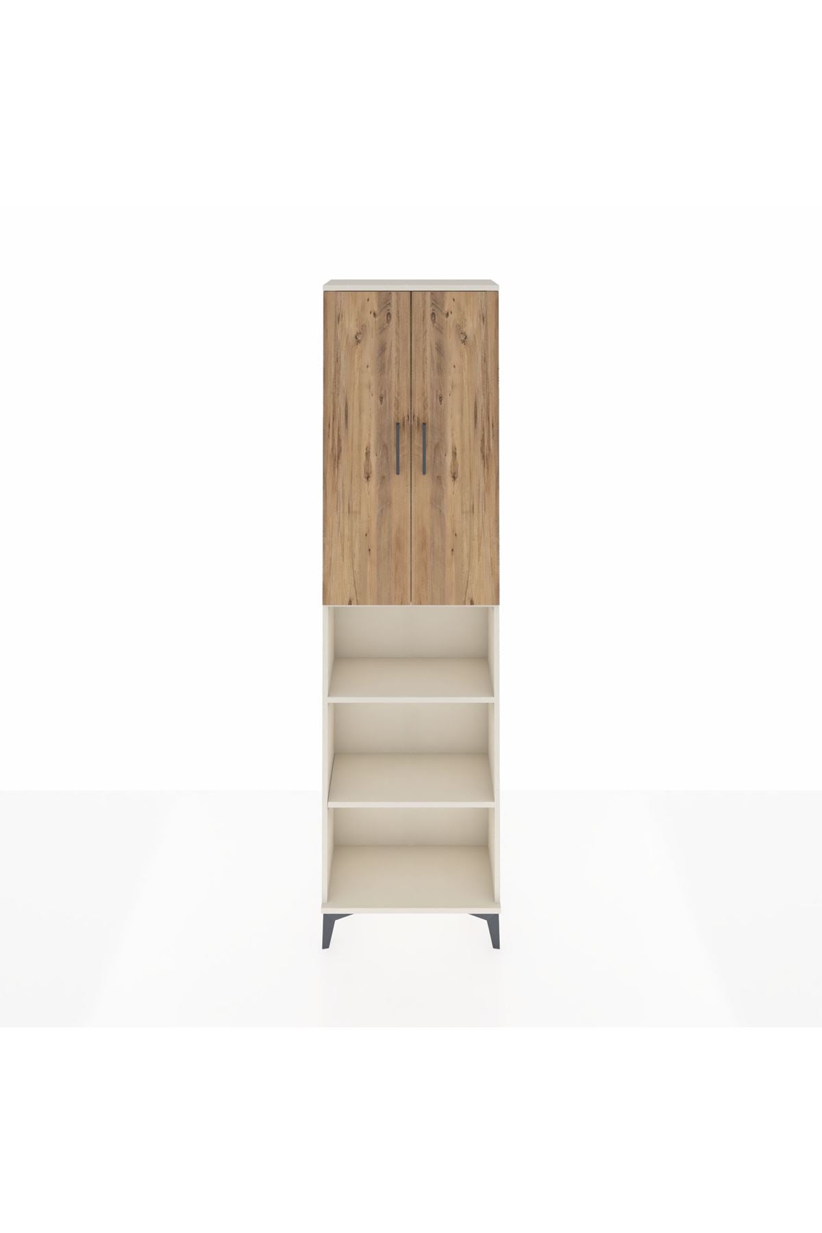 Arges Dolap 3 Raflı 2 Kapaklı Tek Askılı 60x30x221 - S29M207V3A