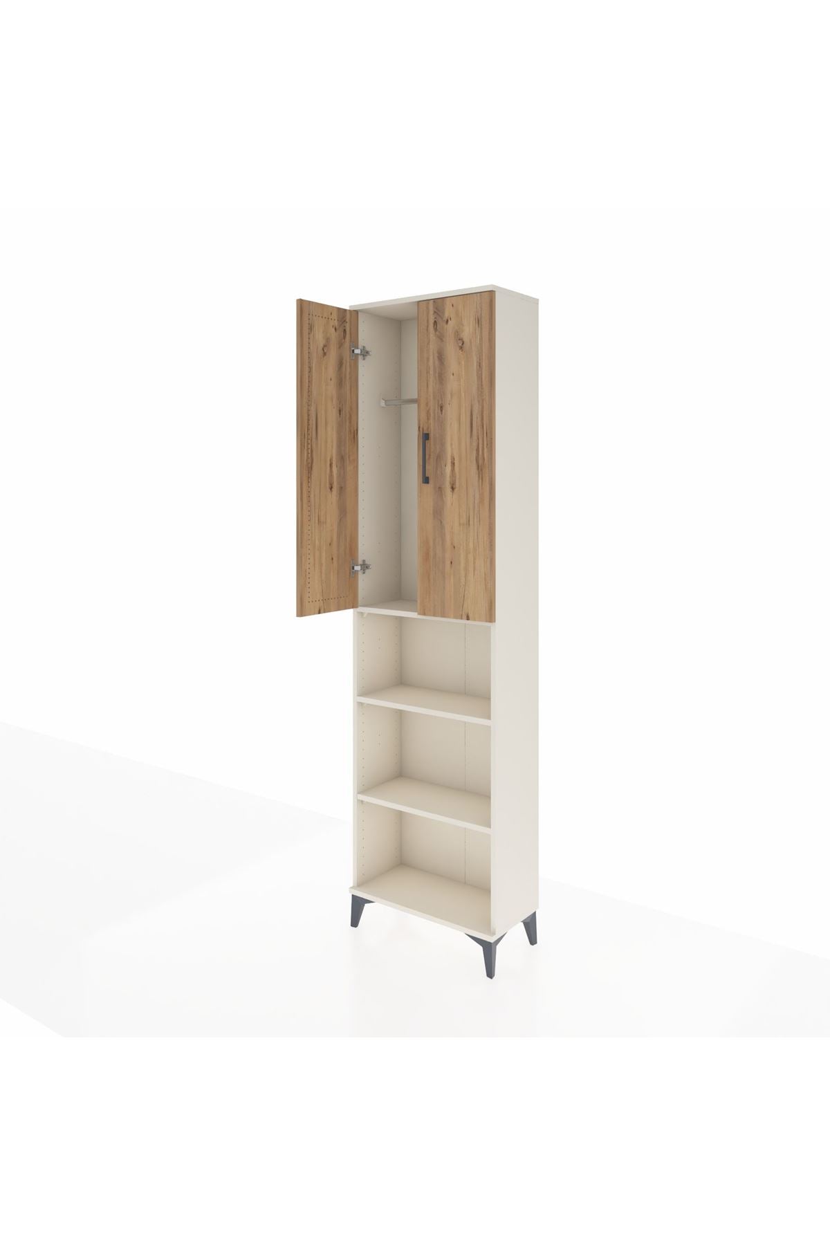 Arges Dolap 3 Raflı 2 Kapaklı Tek Askılı 60x30x221 - S29M207V3A