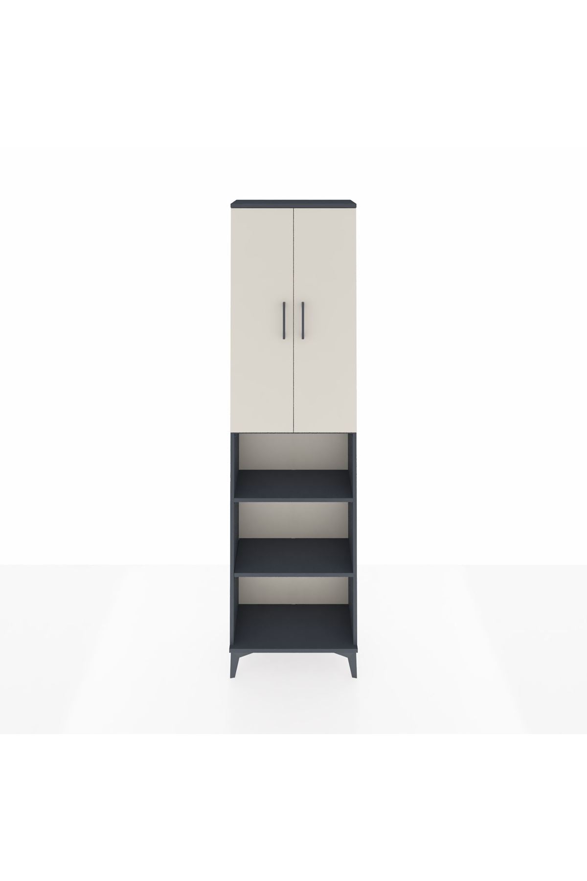 Arges Dolap 3 Raflı 2 Kapaklı Tek Askılı 60x30x221 - S29M207V4A