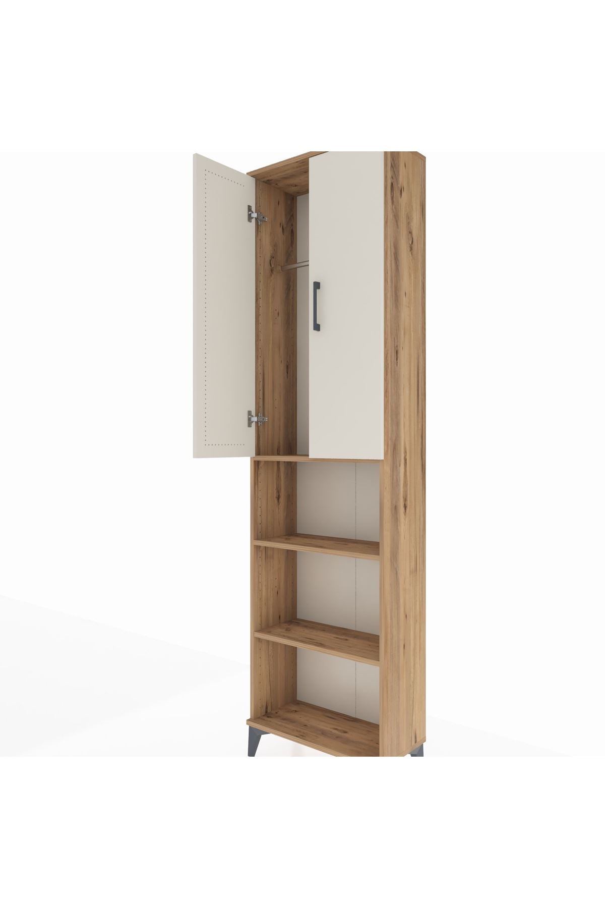 Arges Dolap 3 Raflı 2 Kapaklı Tek Askılı 60x30x221 - S29M207V7A