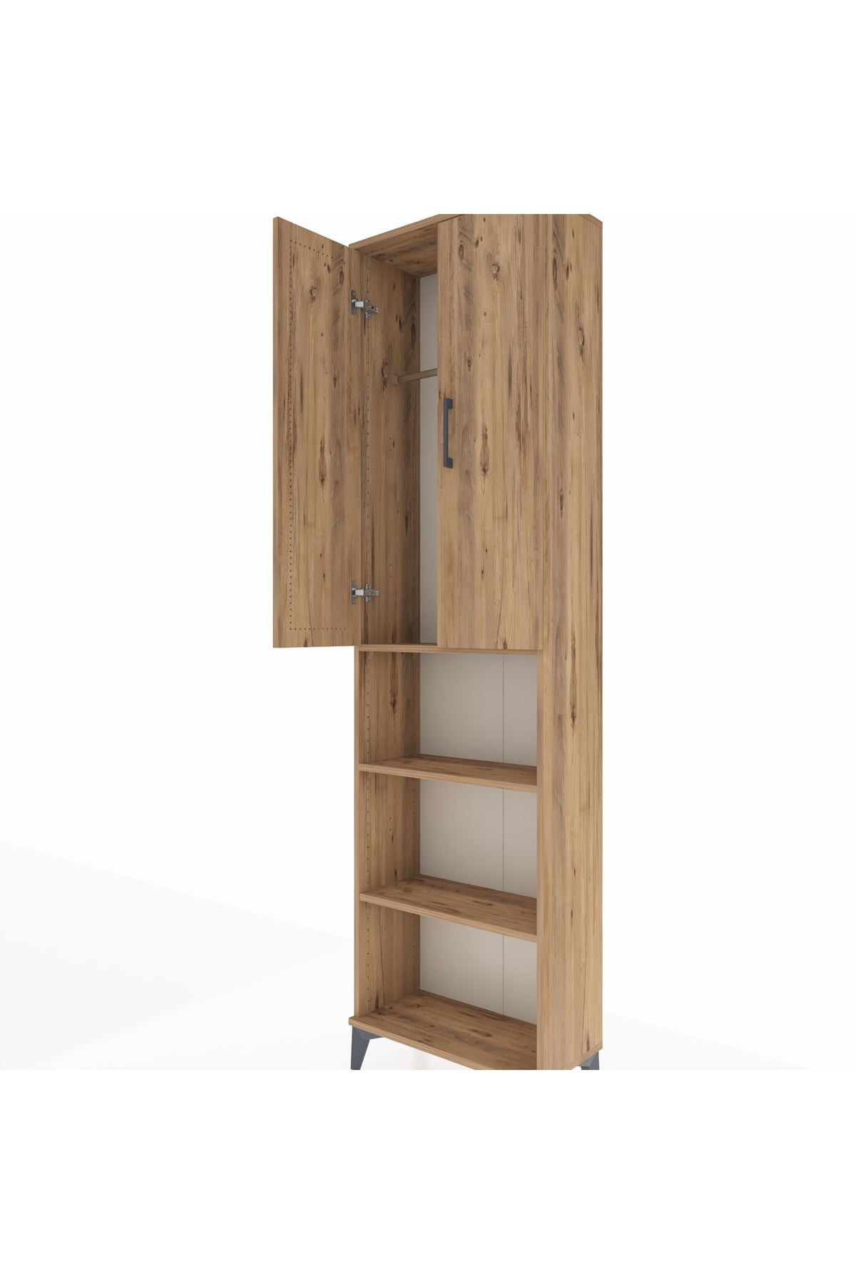 Arges Dolap 3 Raflı 2 Kapaklı Tek Askılı 60x30x221 - S29M207V9A