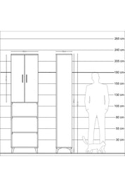Arges Dolap 5 Raflı 2 Kapaklı 60x30x221 - S29M209V2A