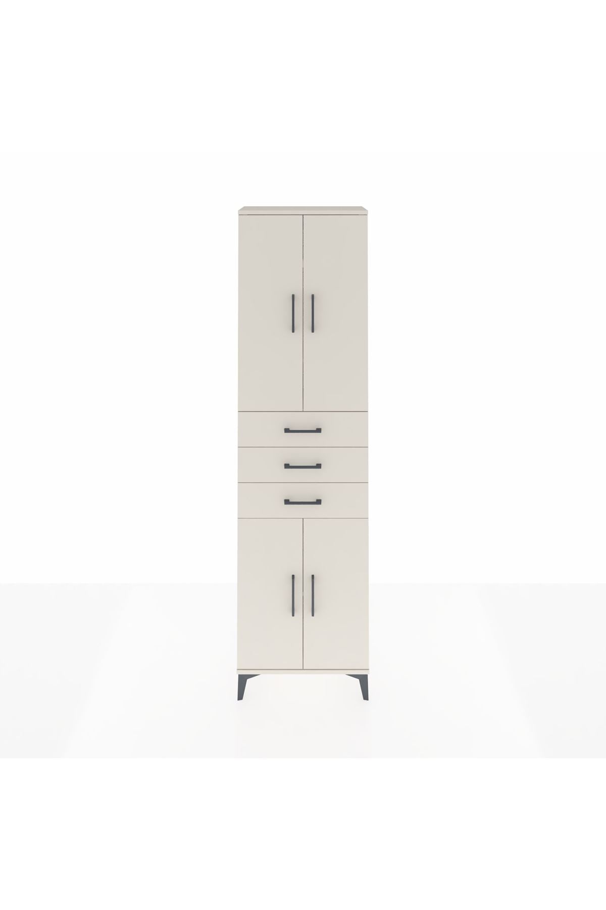 Arges Dolap 4 Raflı 3 Çekmeceli 4 Kapaklı 60x30x221 - S29M212V1A