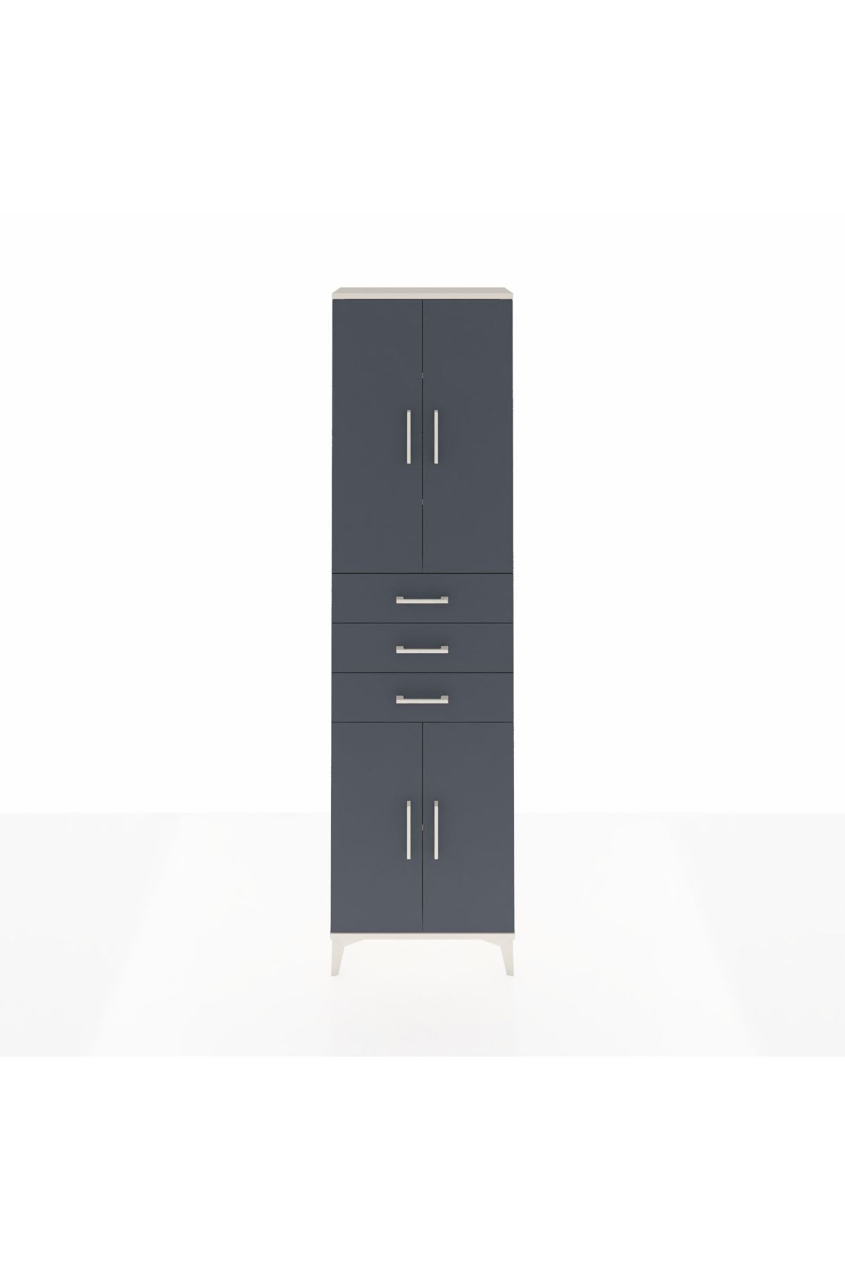 Arges Dolap 4 Raflı 3 Çekmeceli 4 Kapaklı 60x30x221 - S29M212V2A
