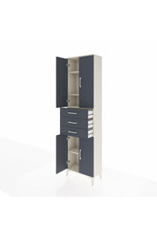 Arges Dolap 4 Raflı 3 Çekmeceli 4 Kapaklı 60x30x221 - S29M212V2A