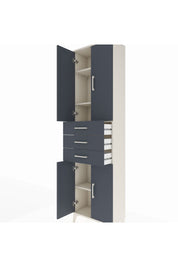 Arges Dolap 4 Raflı 3 Çekmeceli 4 Kapaklı 60x30x221 - S29M212V2A