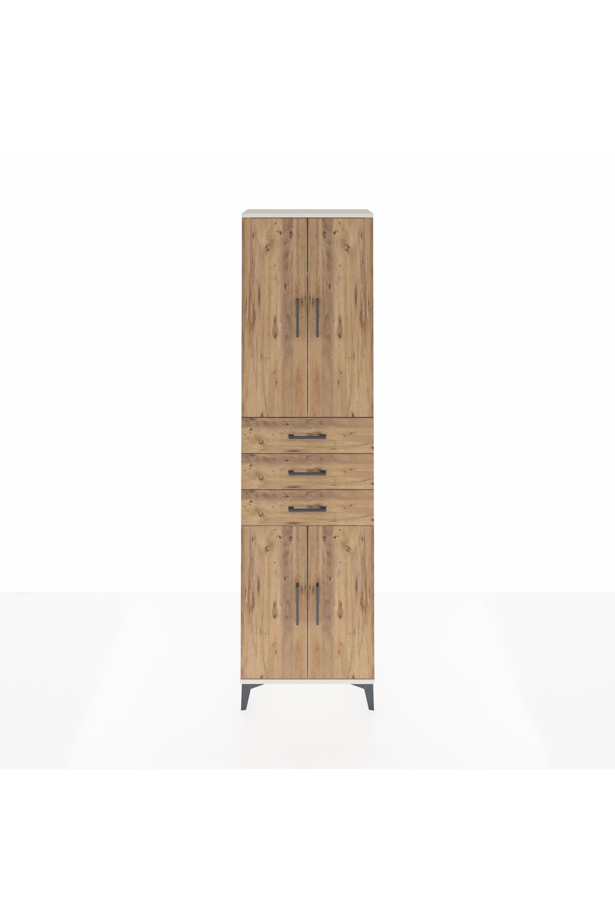 Arges Dolap 4 Raflı 3 Çekmeceli 4 Kapaklı 60x30x221 - S29M212V3A