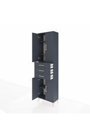 Arges Dolap 4 Raflı 3 Çekmeceli 4 Kapaklı 60x30x221 - S29M212V5A