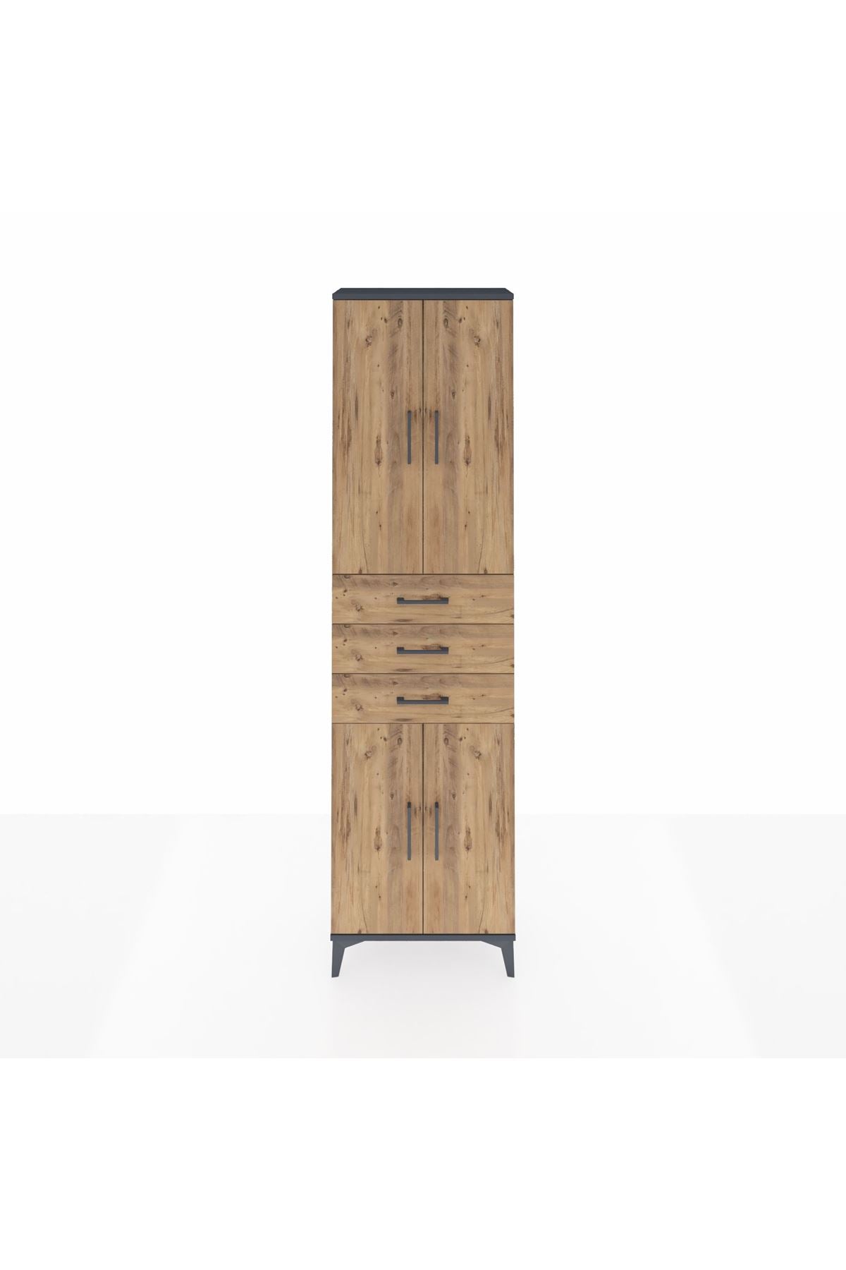 Arges Dolap 4 Raflı 3 Çekmeceli 4 Kapaklı 60x30x221 - S29M212V6A