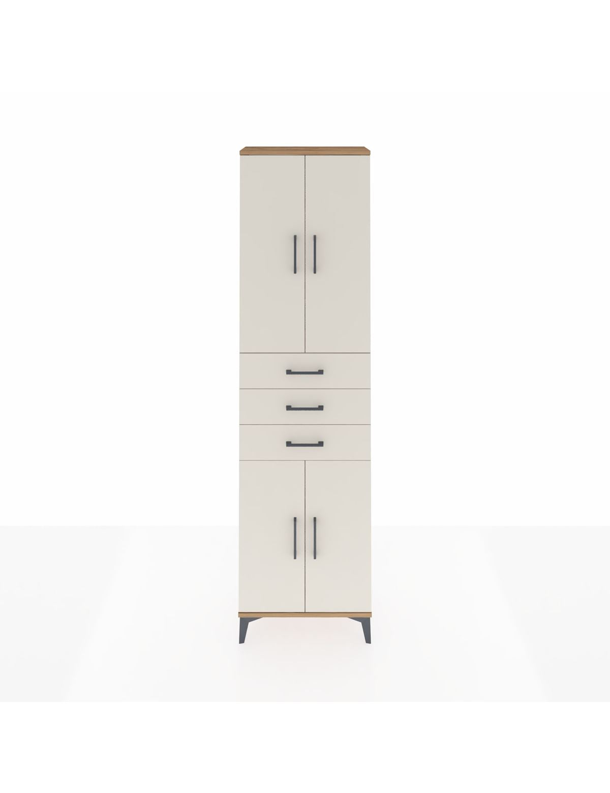 Arges Dolap 4 Raflı 3 Çekmeceli 4 Kapaklı 60x30x221 - S29M212V7A