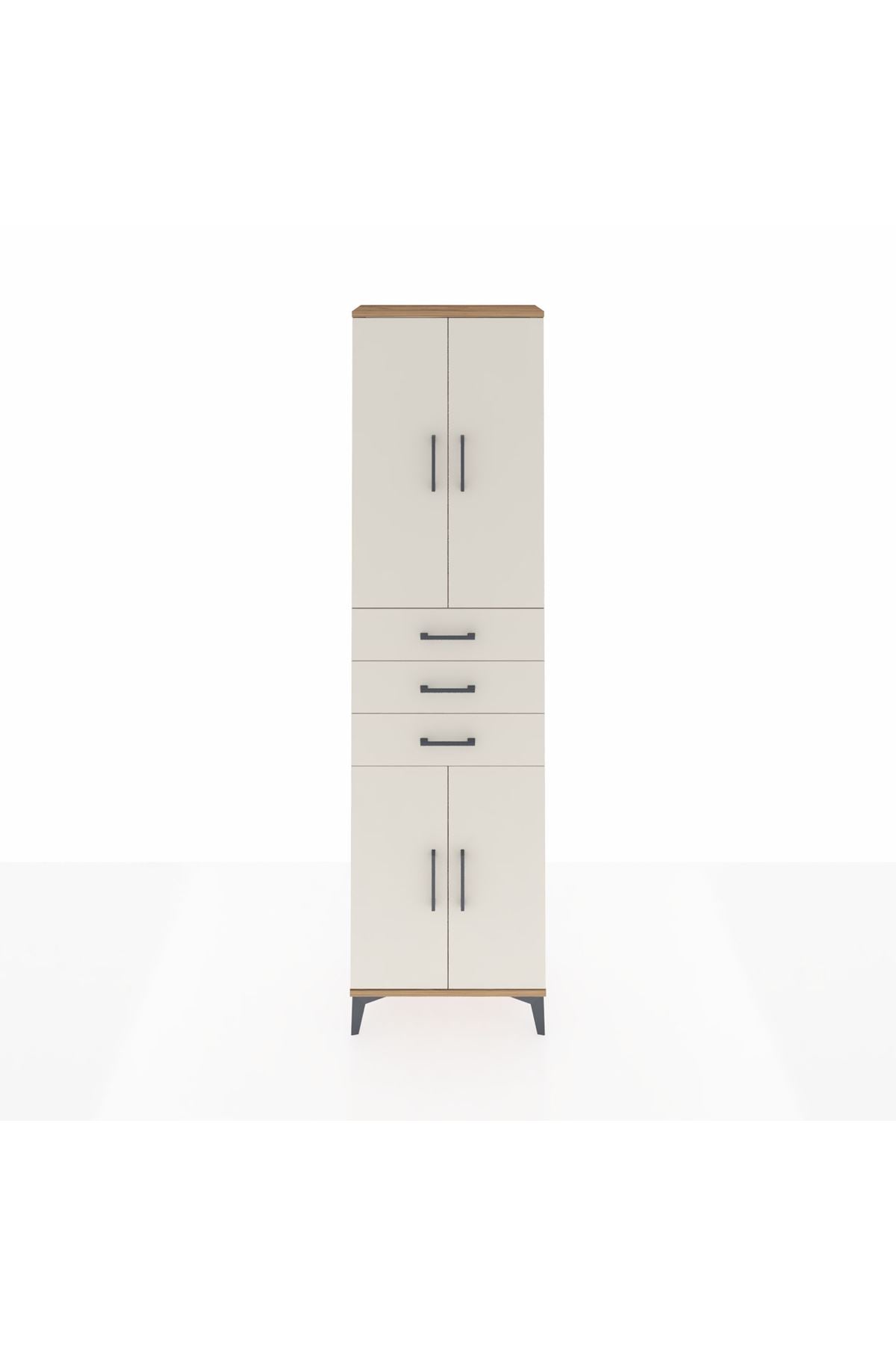 Arges Dolap 4 Raflı 3 Çekmeceli 4 Kapaklı 60x30x221 - S29M212V7A
