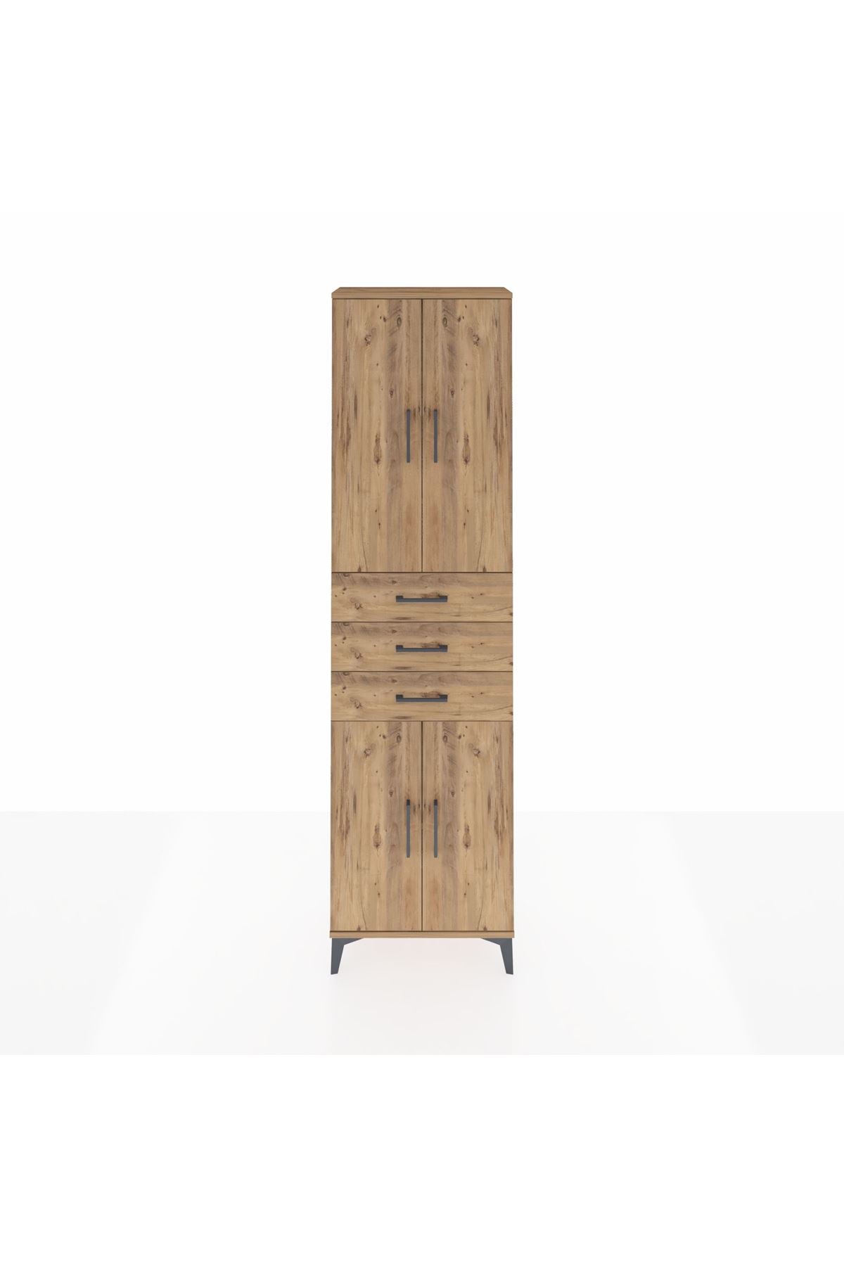Arges Dolap 4 Raflı 3 Çekmeceli 4 Kapaklı 60x30x221 - S29M212V9A
