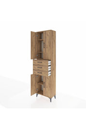 Arges Dolap 4 Raflı 3 Çekmeceli 4 Kapaklı 60x30x221 - S29M212V9A