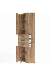 Arges Dolap 4 Raflı 3 Çekmeceli 4 Kapaklı 60x30x221 - S29M212V9A