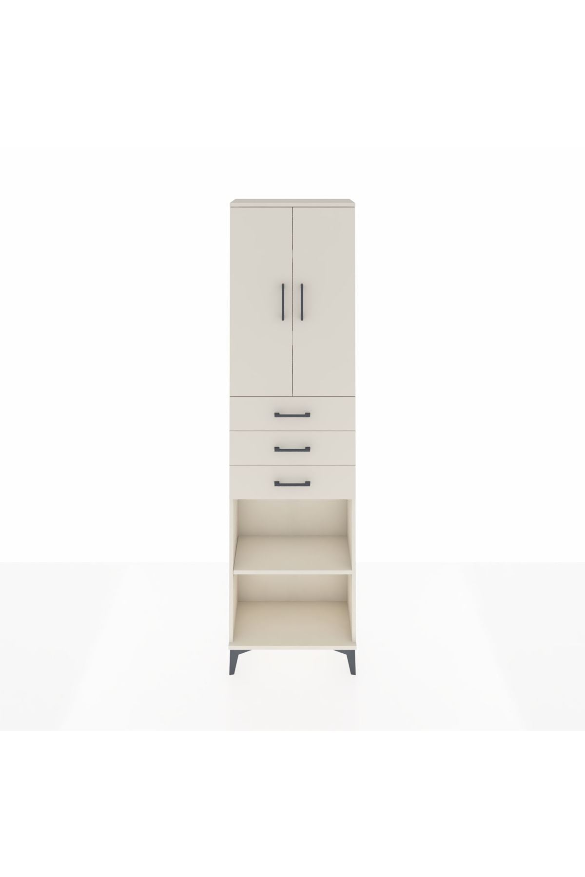 Arges Dolap 4 Raflı 3 Çekmeceli 2 Kapaklı 60x30x221 - S29M213V1A