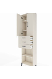 Arges Dolap 4 Raflı 3 Çekmeceli 2 Kapaklı 60x30x221 - S29M213V1A