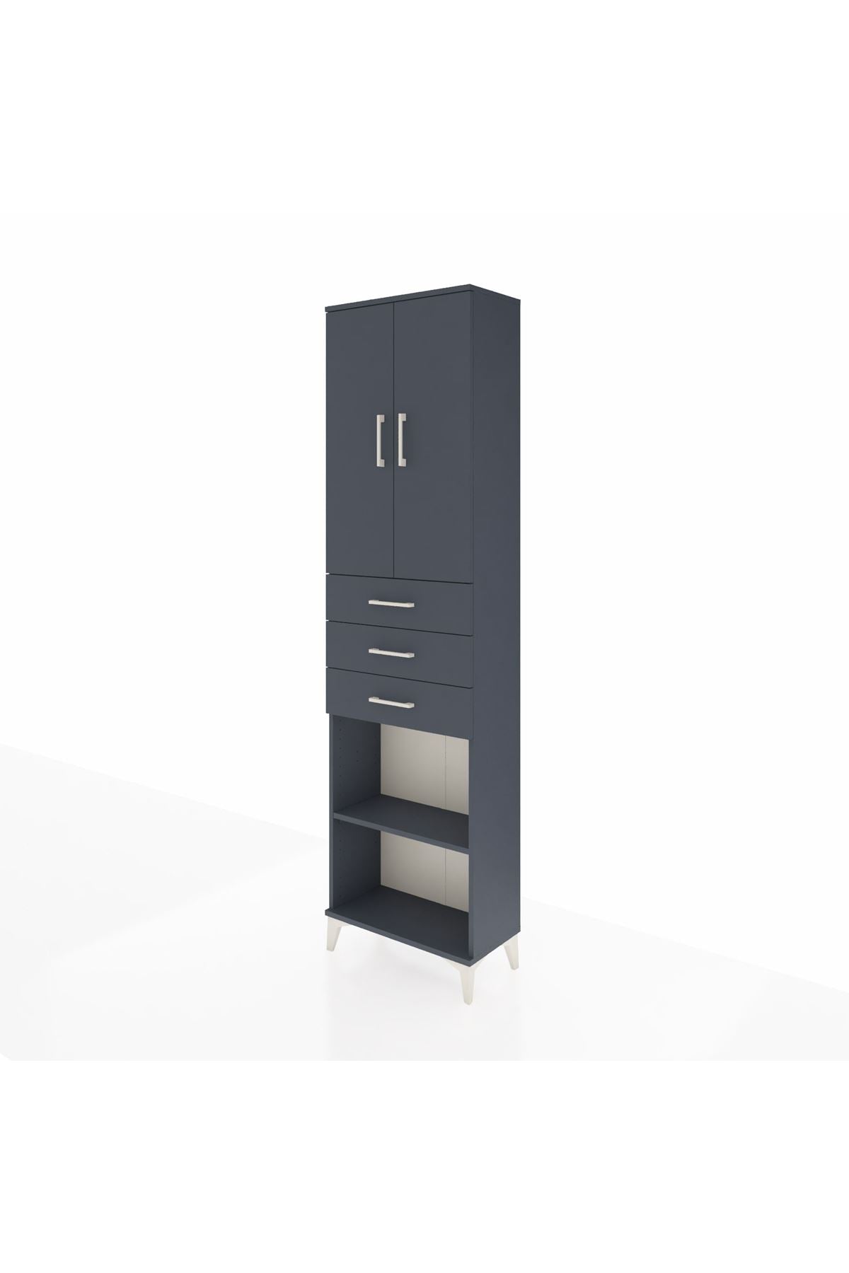Arges Dolap 4 Raflı 3 Çekmeceli 2 Kapaklı 60x30x221 - S29M213V5A