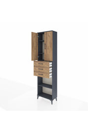 Arges Dolap 4 Raflı 3 Çekmeceli 2 Kapaklı 60x30x221 - S29M213V6A